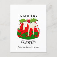 Nadolig Llawen WALES Welsh Merry Christmas Pudding