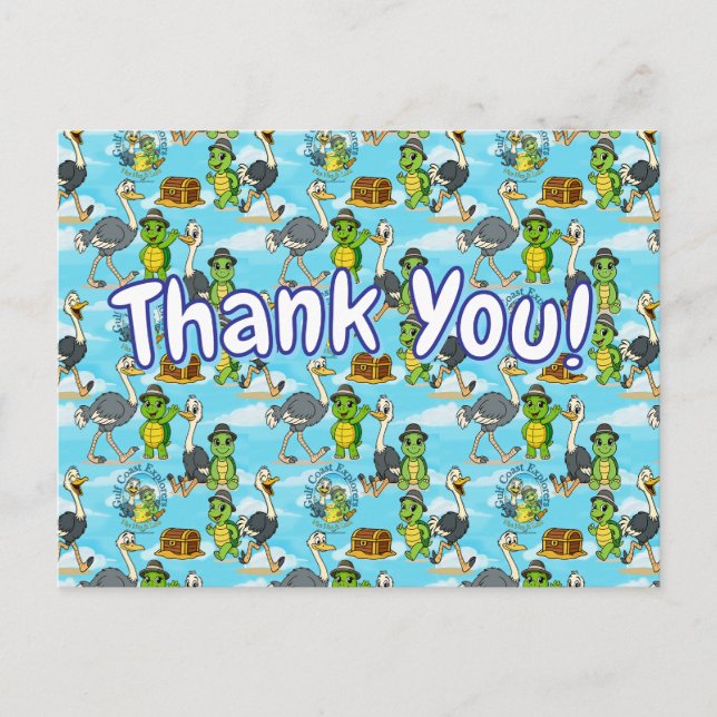 Nae Nae & Lulu Adventures Thank You Postcard (Front)