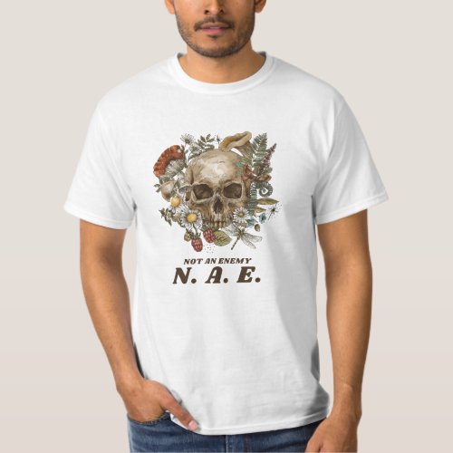 NAE Not An Enemy Skull T_shirt