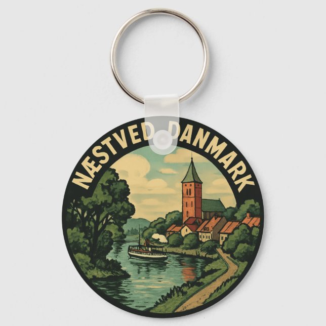 Næstved Denmark Church Keychain (Front)