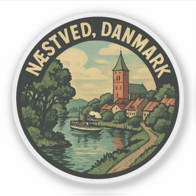 Næstved Denmark Church Sticker (Front)