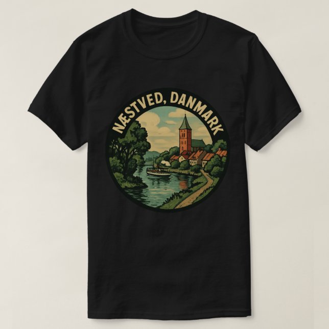 Næstved Denmark Church T-Shirt (Design Front)