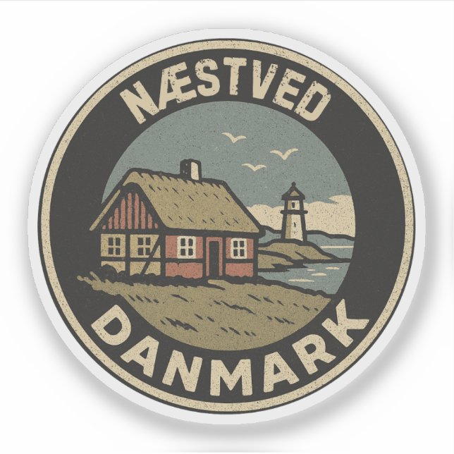 Næstved, Denmark Danmark  Sticker (Front)