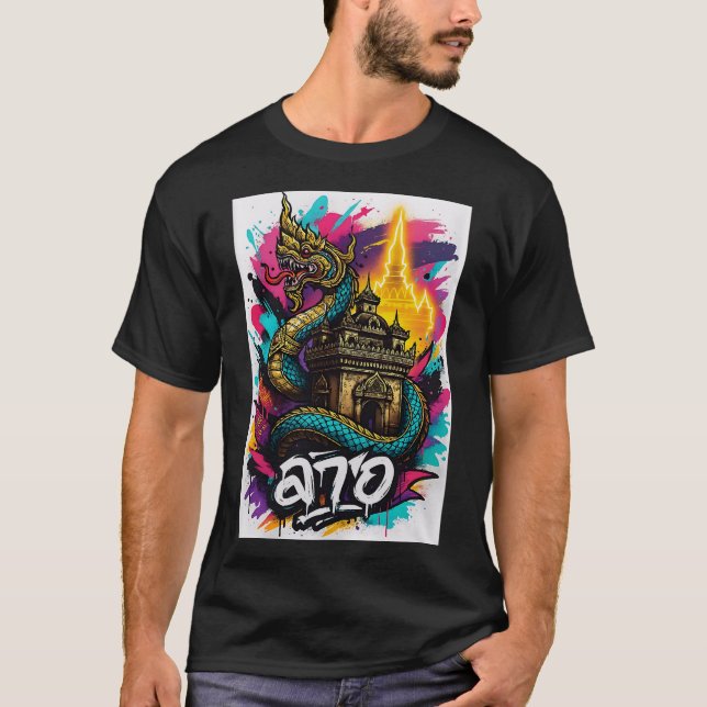 naga and patuxay lao streetwear T-Shirt (Front)