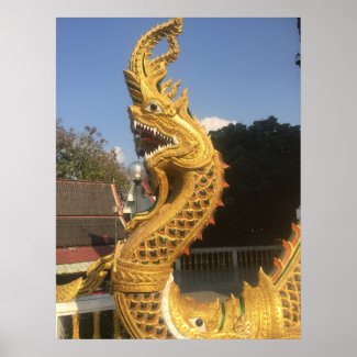Naga at Doi Suket, Chiang Mai, Thailand Poster