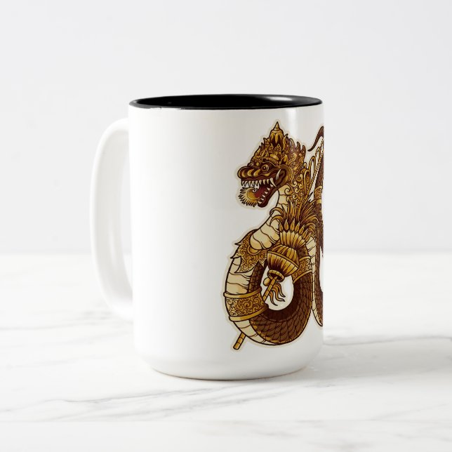 Naga Besukih Two-Tone Coffee Mug (Front Left)