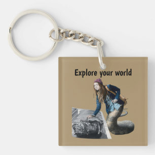 Naga Explorer World Travel Fantasy Keychain