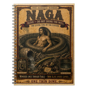 Naga, Vintage Circus Monster Notebook