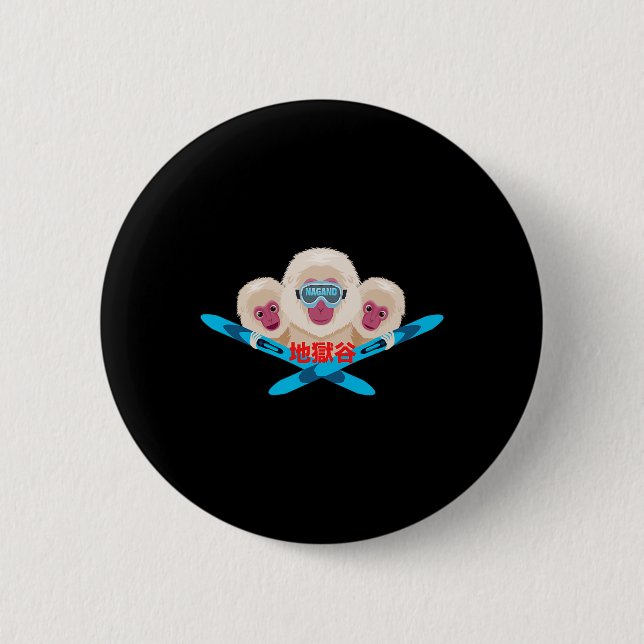 Nagano Skier  Button (Front)