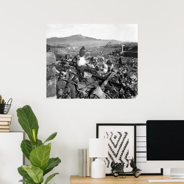 Nagasaki Japan After the Atomic Bomb Poster | Zazzle