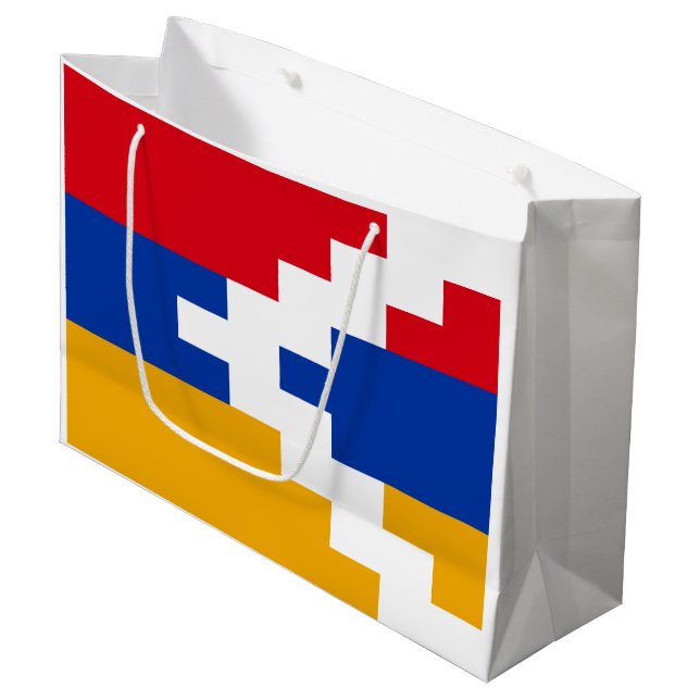 Nagorno Karabakh Flag Large Gift Bag (Front Angled)
