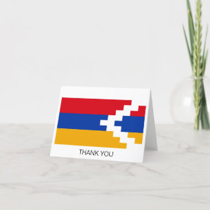 Nagorno Karabakh Flag Letterpress Thank You Card