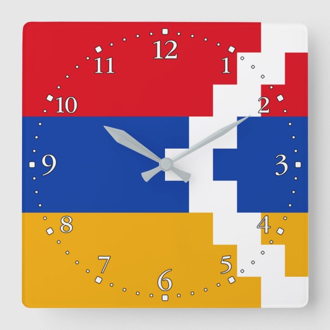 Nagorno Karabakh Flag Square Wall Clock (Front)