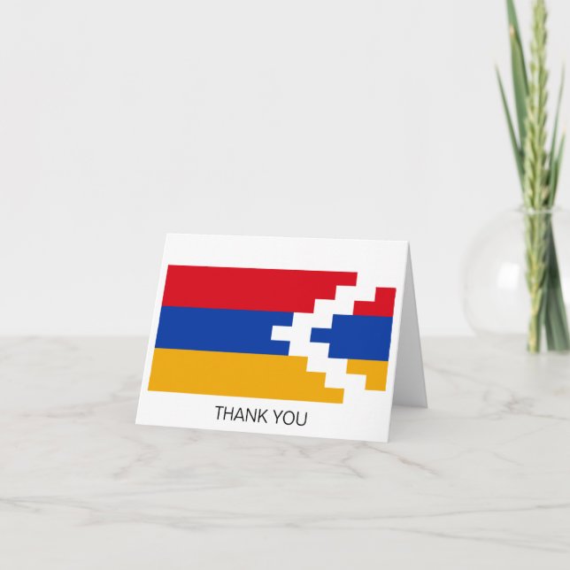 Nagorno Karabakh Flag Thank You Card (Front)