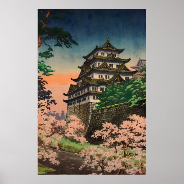 Nagoya Castle 1937 by Tsuchiya Koitsu Poster (Front)