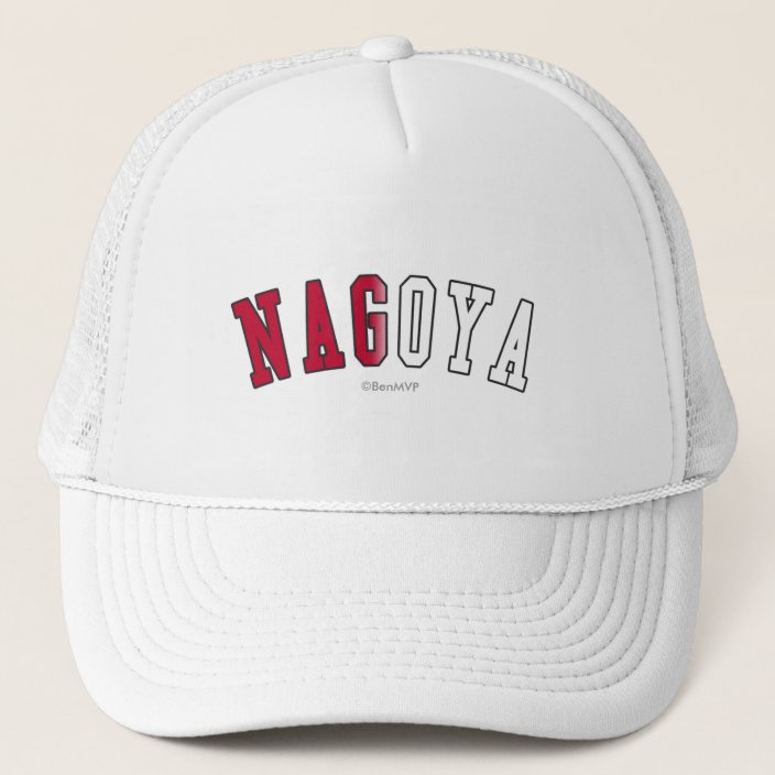 Nagoya in Japan National Flag Colors Hat