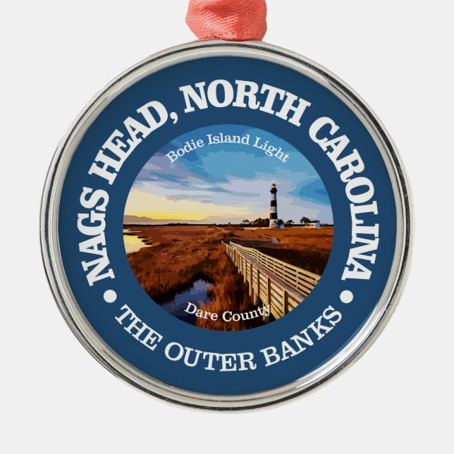 Nags Head (C) Metal Ornament (Front)
