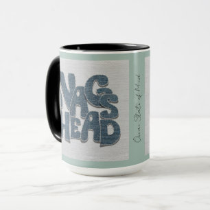 Nags Head Denim Mug   Outer Banks North Carolina 