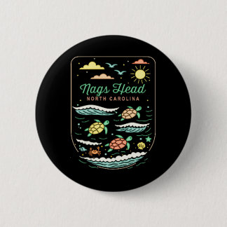 Nags Head Nc Cute Beach Vacation Sea Turtle Lover  Button