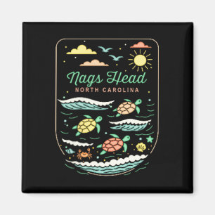 Nags Head Nc Cute Beach Vacation Sea Turtle Lover  Magnet