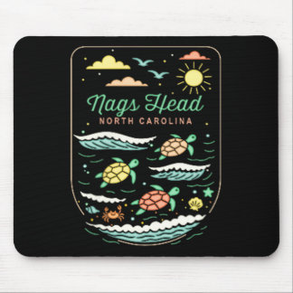 Nags Head Nc Cute Beach Vacation Sea Turtle Lover  Mouse Pad