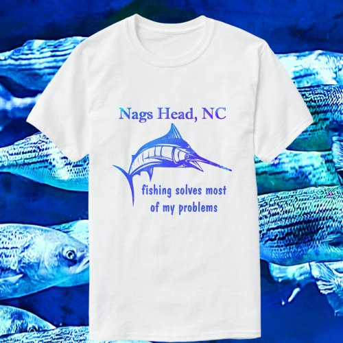 Nags Head NC Handsome Blue Sportfishing T_Shirt