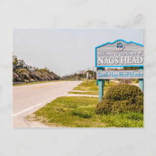 nags head north carolina town sign postcard