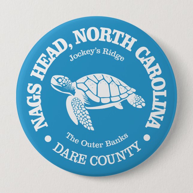 Nags Head (sea turtle) Button (Front)