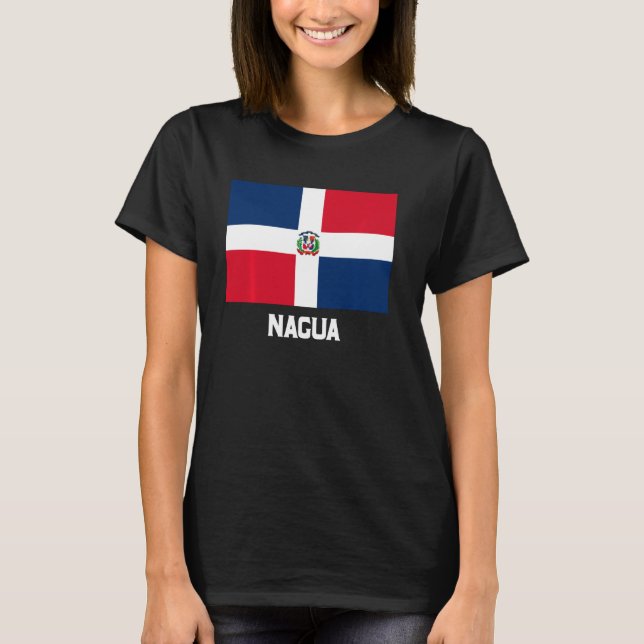 Nagua Dominican Republic Flag Emblem Escudo Crest  T-Shirt (Front)
