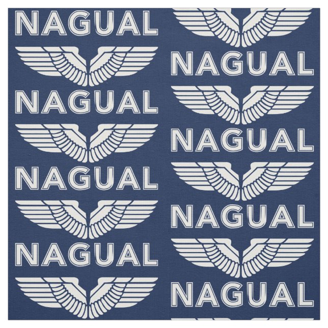 Nagual Or Nahual With Eagle Wings Toltec Power. Fo Fabric (Swatch)