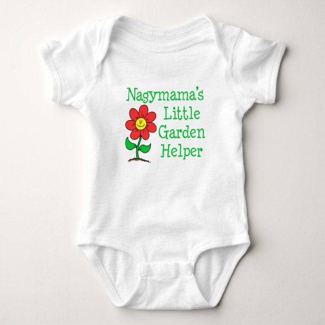 Nagymama Little Garden Helper Baby Bodysuit (Front)