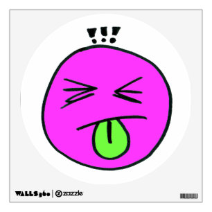 Nah Nah Emoticon Sticking Tongue Out Wall Decal