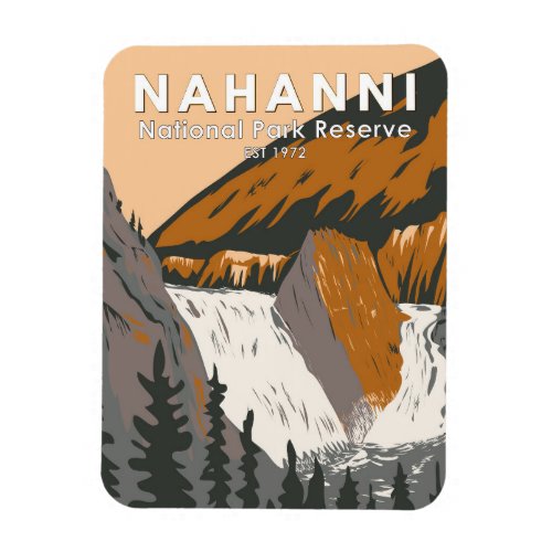 Nahanni National Park Reserve Travel Art Vintage Magnet