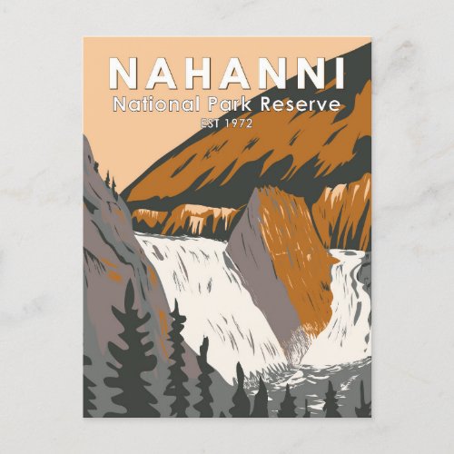 Nahanni National Park Reserve Travel Art Vintage Postcard