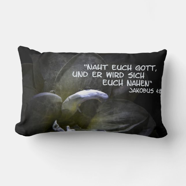 Naht euch Gott.... Lumbar Pillow (Front)