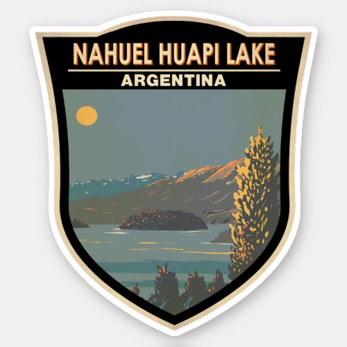 Nahuel Huapi Lake Argentina Travel Art Vintage Sticker