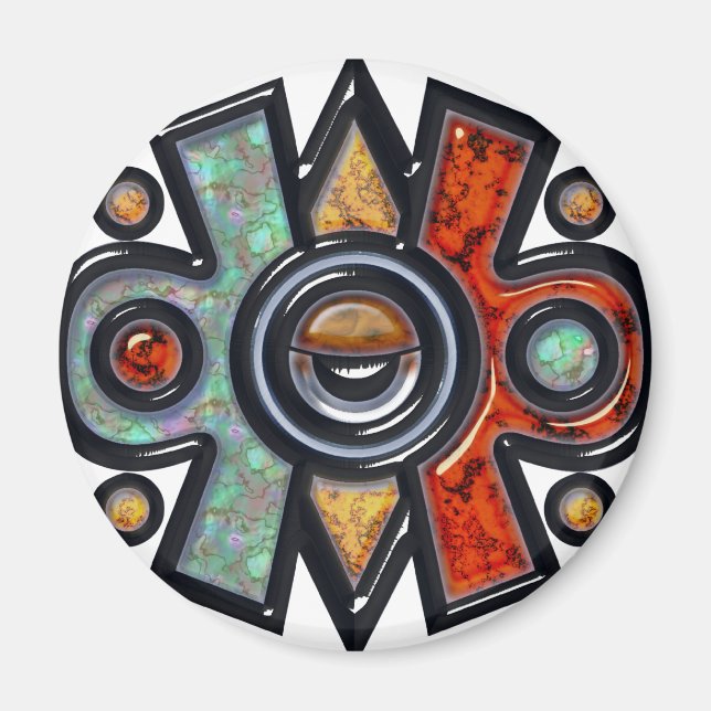 Nahui Ollin Fridge Magnet (Front)