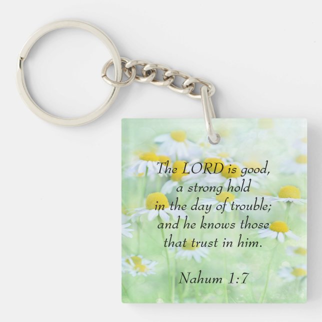 Nahum 1:7 keychain (Front)