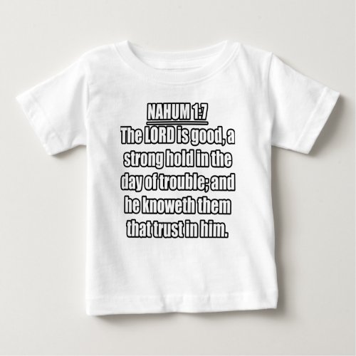 Nahum 17 KJV Bible Verse Baby T_Shirt