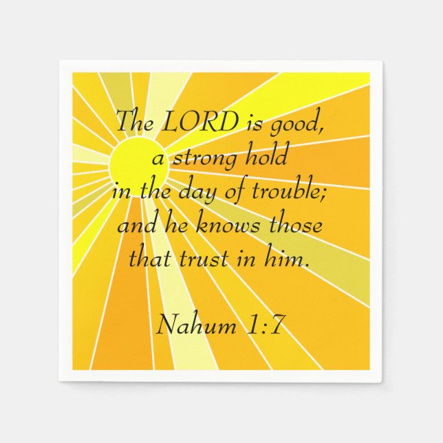 Nahum 1:7 napkins (Front)