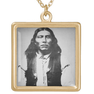 Naiche (d.1874) Chief of the Chiricahua Apaches of Gold Plated Necklace