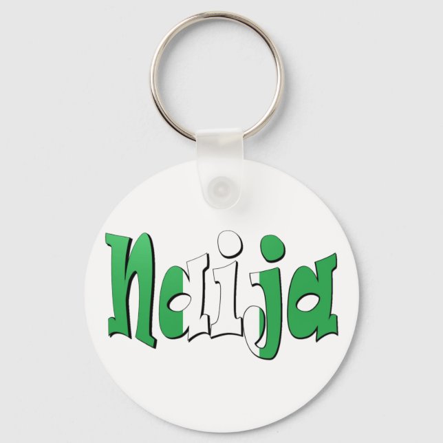 Naija (Nigerian Flag) Keychain (Front)