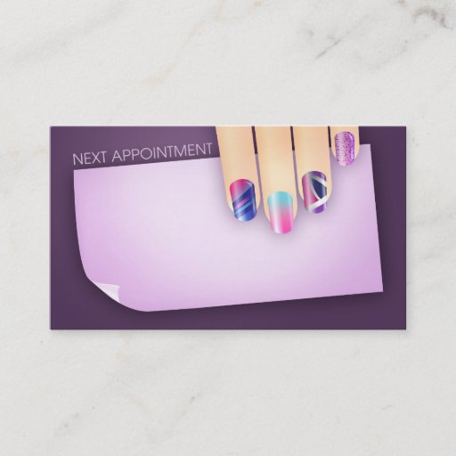 Customizable Nail Art Appointment &amp; Business Card