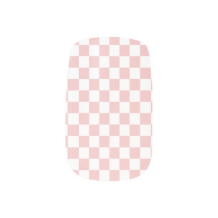 Nail art Baby Pink Checkerboard