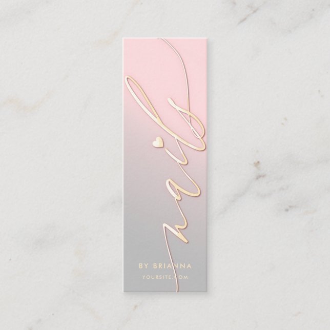 Nail Art Beauty Salon Manicure Specialist Mini Business Card (Front)
