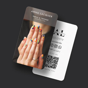 Nail Art Beauty Salon Manicure Specialist QR Code Business Card