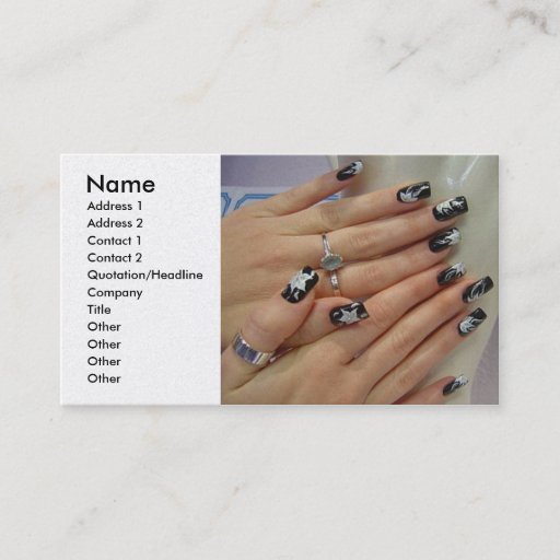 Customizable nail_art business card template