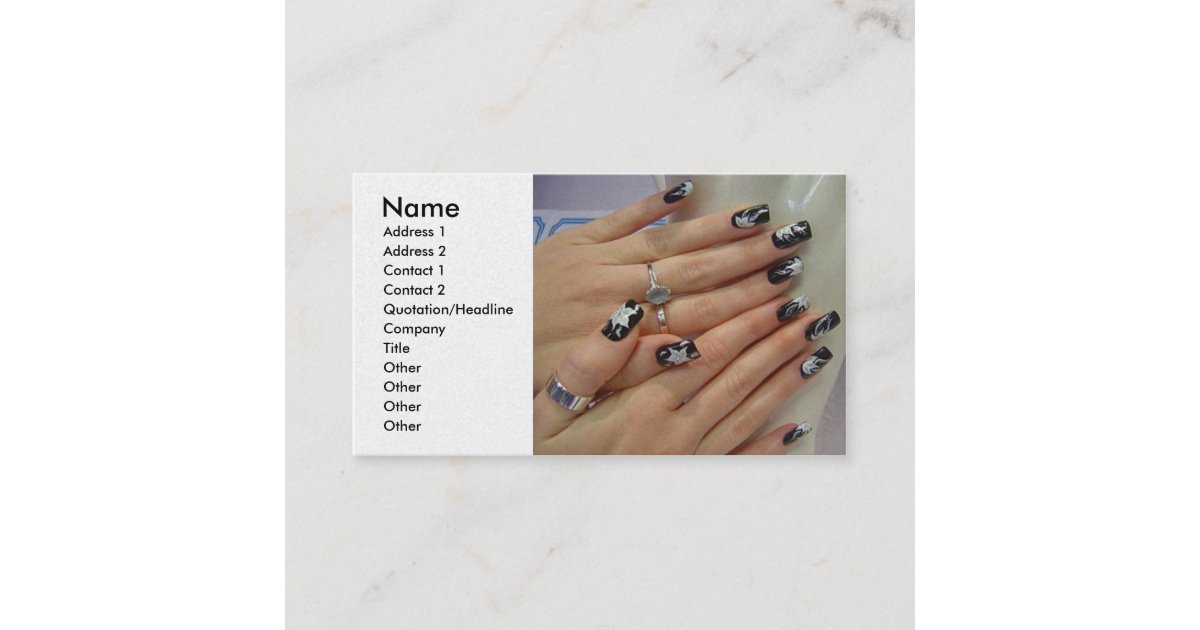 1. Custom Nail Art Business Cards - wide 4