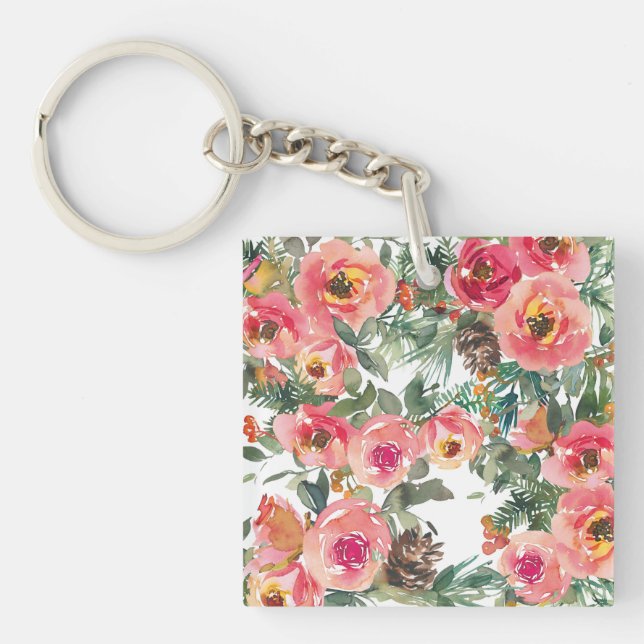 Nail Art Flower Keychain (Front)