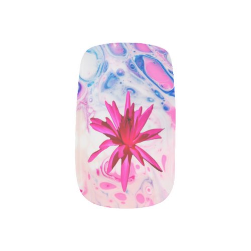 Nail Art Hot Pink Water Lily